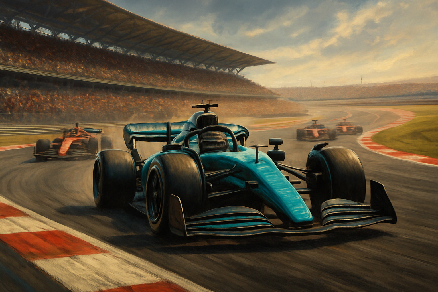 ArenaWire Formula 1 editorial illustration
