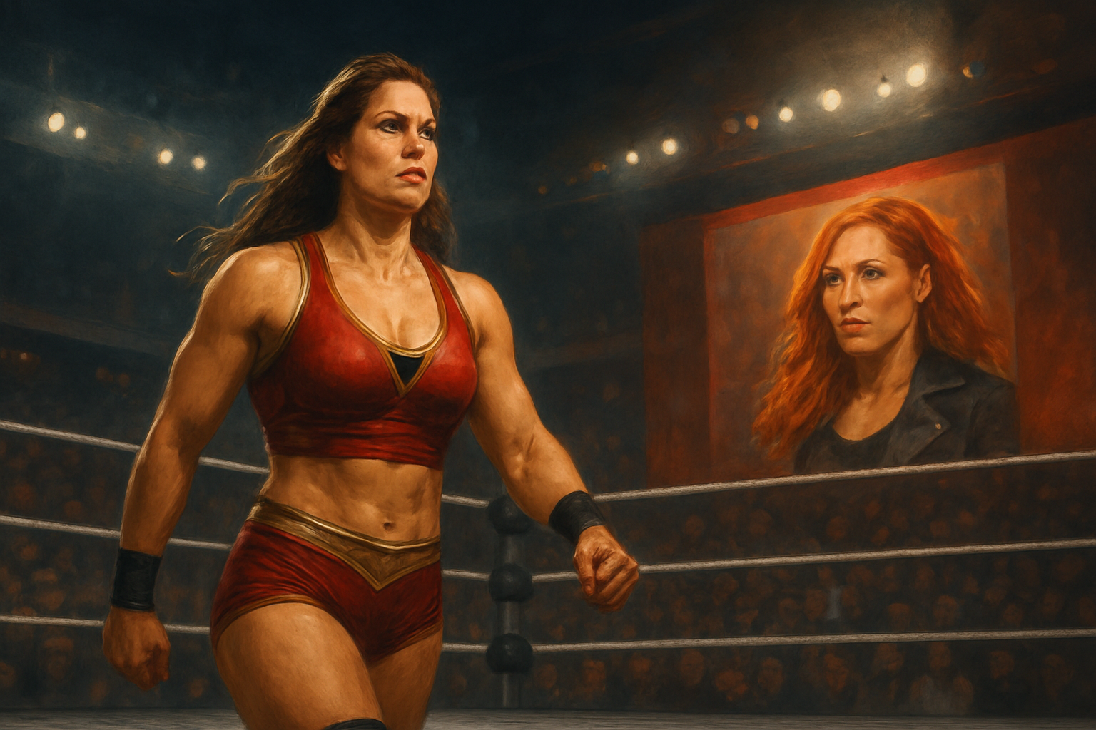 ArenaWire WWE & Wrestling editorial illustration